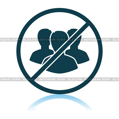 No Meeting Icon. Shadow Reflection Design. Vector Illustration. Стоковая иллюстрация, агентство Ingram Publishing / Фотобанк Лори