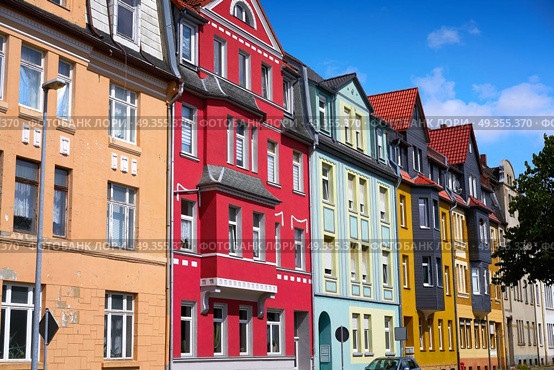 Nordhausen downtown facades Thuringia Germany. Nordhausen downtown facades in Harz Thuringia of Germany. Стоковое фото, агентство Ingram Publishing / Фотобанк Лори