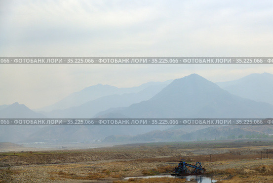 North Korea countryside landscape (2019 год). Стоковое фото, фотограф Знаменский Олег / Фотобанк Лори