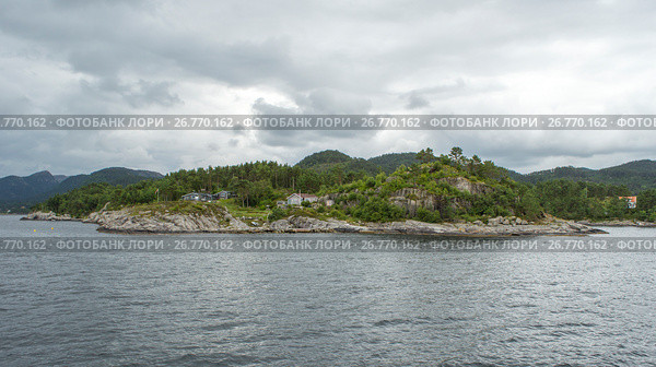 Норвегия. Берега Люсе-фьорда (норв. Lysefjord) (2017 год). Стоковое фото, фотограф Григорий Стоякин / Фотобанк Лори