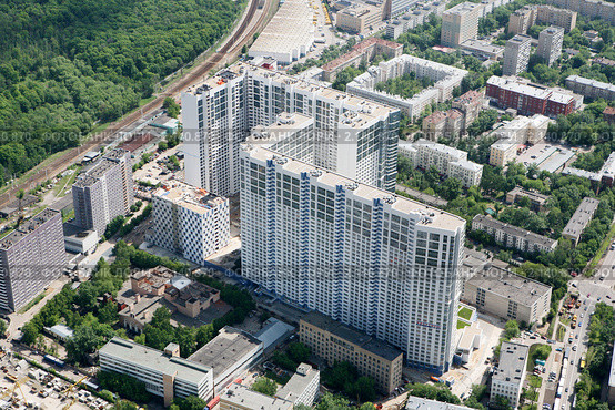 Новый жилой комплекс "Аэробус" (2008 год). Редакционное фото, фотограф Дмитрий Бакулин / Фотобанк Лори
