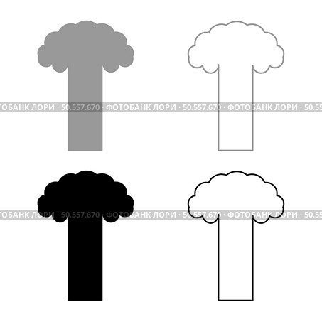 Nuclear explosion burst mushroom explosive destruction set icon grey black color vector illustration image simple solid fill outline contour line thin flat style. Nuclear explosion burst mushroom explosive destruction set icon grey black color vector illustration image solid fill outline contour line thin flat style. Стоковая иллюстрация, агентство Ingram Publishing / Фотобанк Лори