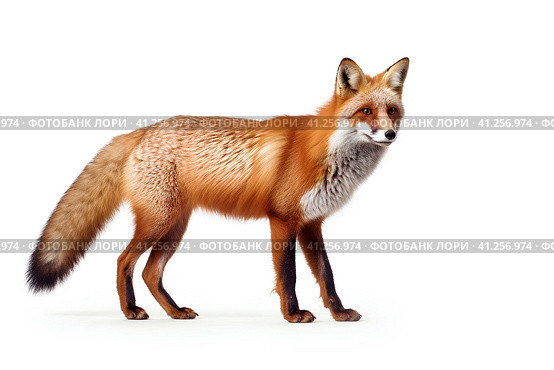 Обыкновенная лисица или рыжая лисица (Vulpes vulpes). Generative AI. Стоковое AI-изображение, AI-художник Щеголева Ольга / Фотобанк Лори