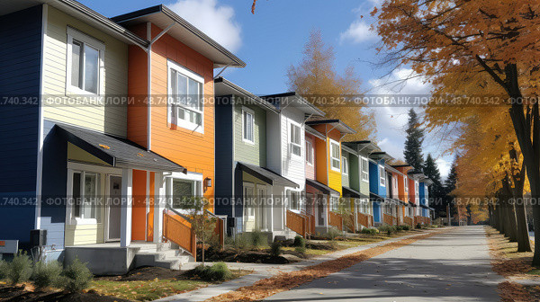 occupancy housing construction site ai generated. Стоковое AI-изображение, AI-художник Vectorwin / Фотобанк Лори