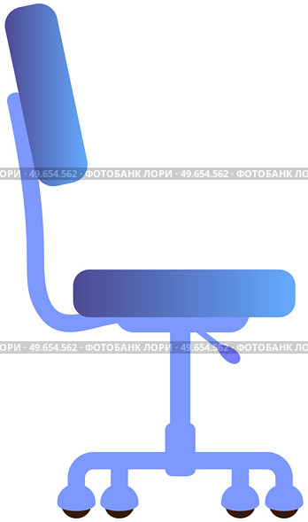 Office ergonomic blue chair flat design. Vector icon comfortable fashionable chair on wheels isolated on white background. Furniture item for office interior boss cabinet. Object for sit with armrests. Office chair flat design. Vector icon comfortable fashionable chair on wheels isolated on white. Стоковая иллюстрация, агентство Ingram Publishing / Фотобанк Лори