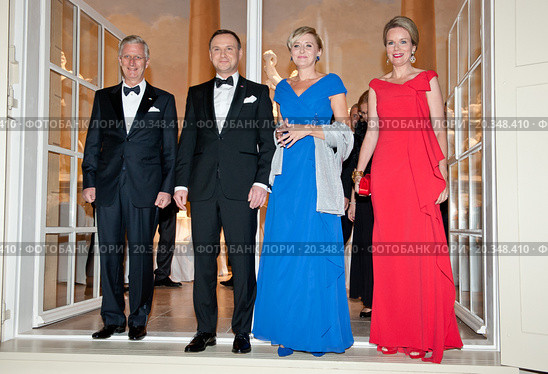 Official visit to Poland paid by His Majesty the King of the Belgians and Her Majesty the Queen of the Belgians. Reception hosted by His Majesty the King of the Belgians and Her Royal Majesty the Queen of Belgium. Редакционное фото, агентство BE&W Photo / Фотобанк Лори