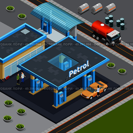 Oil Isometric Composition. Стоковая иллюстрация, агентство Ingram Publishing / Фотобанк Лори