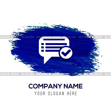 Ok Chat Speech Bubble - Blue watercolor background. Стоковая иллюстрация, агентство Ingram Publishing / Фотобанк Лори