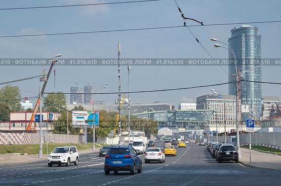 Олимпийский проспект в Москве, Россия (2023 год). Редакционное фото, фотограф Елена Коромыслова / Фотобанк Лори