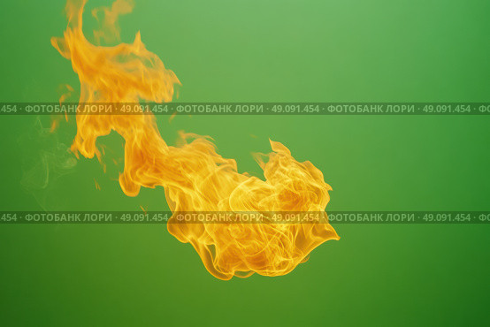 Orange Red Flames Engulf on green screen background. Vibrant fire animated on green backdrop. Burning flame animation. Frame Template. Chroma key. Motion graphics. Creative video for overlay. Inferno. Стоковое AI-изображение, AI-художник Марина Демидюк / Фотобанк Лори