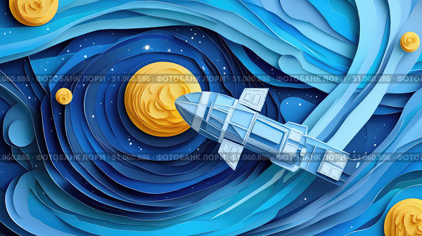 orbit flowing satellite ai generated. Стоковое AI-изображение, AI-художник Vectorwin / Фотобанк Лори