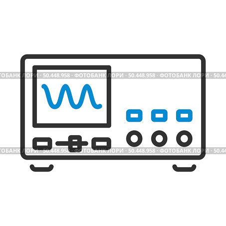 Oscilloscope Icon. Editable Bold Outline With Color Fill Design. Vector Illustration. Стоковая иллюстрация, агентство Ingram Publishing / Фотобанк Лори
