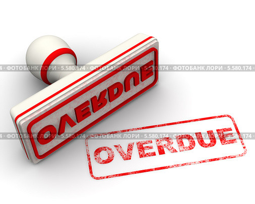 Overdue (просроченные). Печать и оттиск. Стоковая иллюстрация, иллюстратор WalDeMarus / Фотобанк Лори