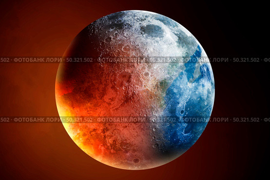 Overheating planet earth global warming campaign mixed media. Стоковое фото, агентство Ingram Publishing / Фотобанк Лори