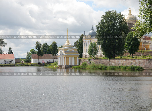 Озеро Селигер. Монастырь Нилова пустынь. Стоковое фото, фотограф Ксения Крылова / Фотобанк Лори