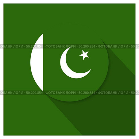 Pakistan flags design vector. Стоковая иллюстрация, агентство Ingram Publishing / Фотобанк Лори