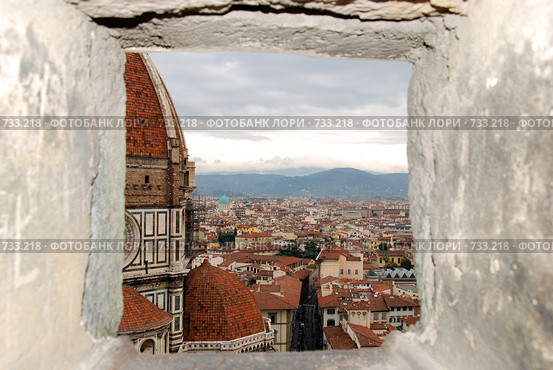 Панорама Флоренции, Италия (2009 год). Стоковое фото, фотограф Криволап Ольга / Фотобанк Лори