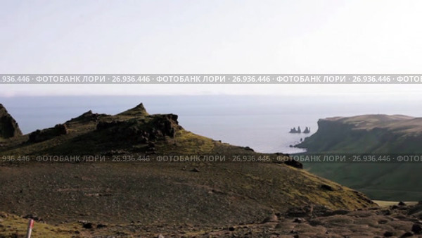 Panorama mountain landscape, Iceland. Стоковое видео, видеограф Юлия Колтырина / Фотобанк Лори