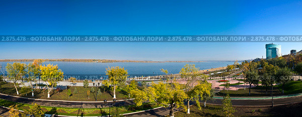 Панорама набережной Самары (2011 год). Стоковое фото, фотограф Oleg Fedorov / Фотобанк Лори