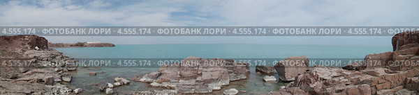 Панорама озера Балхаш. Стоковое фото, фотограф Михаил Чапленко / Фотобанк Лори