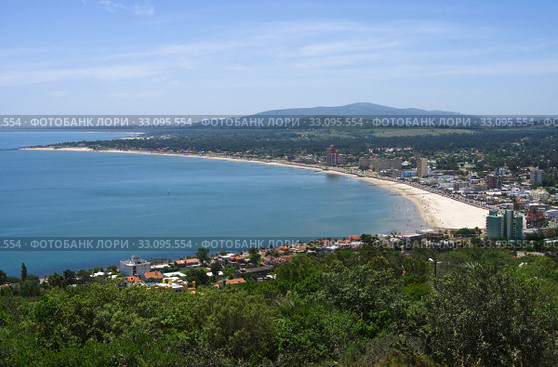 Panoramic view of seaside resort in Uruguay. Стоковое фото, фотограф Cienpies Design / PantherMedia / Фотобанк Лори
