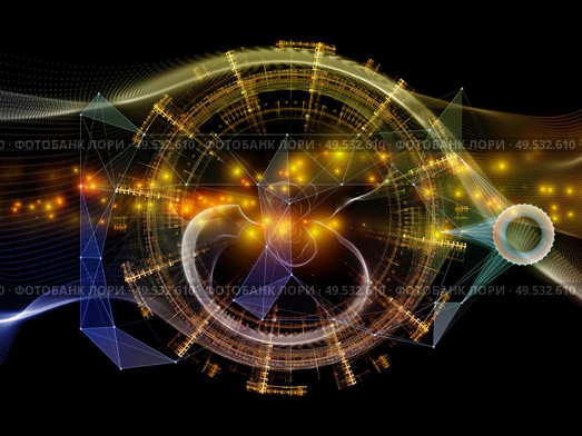 Particle Generator series. Background of fractal lights, patterns and fields on the subject of modern technologies, science, education and theoretical research. Стоковое фото, агентство Ingram Publishing / Фотобанк Лори