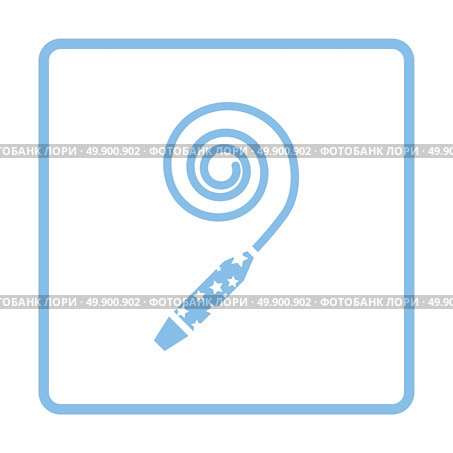 Party whistle icon. Blue frame design. Vector illustration. Стоковая иллюстрация, агентство Ingram Publishing / Фотобанк Лори