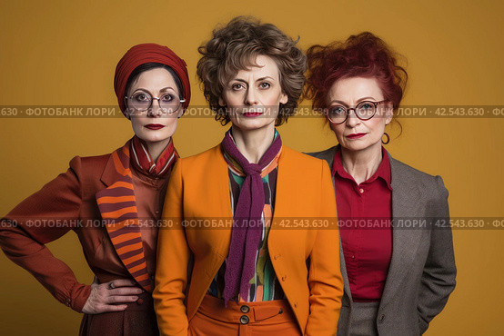 Passionate Old radical feminists. Generate Ai. Стоковое AI-изображение, AI-художник Иван Рябоконь / Фотобанк Лори