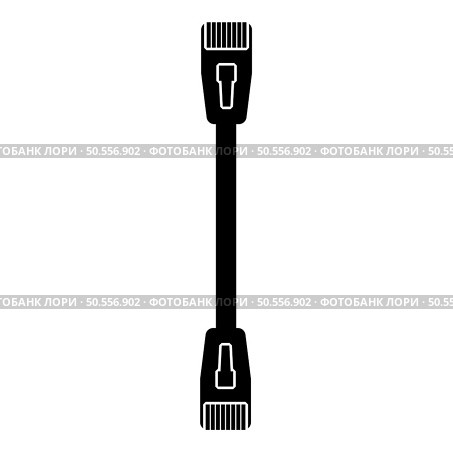 Patch cable path cord ethernet technology rj45 net concept icon black color vector illustration image flat style simple. Patch cable path cord ethernet technology rj45 net concept icon black color vector illustration image flat style. Стоковая иллюстрация, агентство Ingram Publishing / Фотобанк Лори