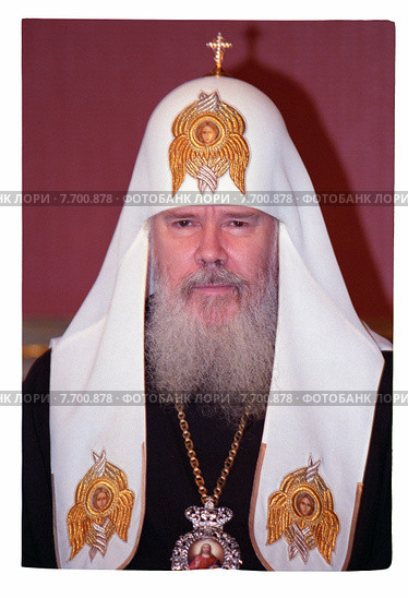 Патриарх Алексий II. Редакционное фото, фотограф Борис Кавашкин / Фотобанк Лори