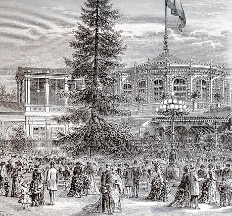 Павловск, вокзал (архитектор А.И. Штакеншнейдер, 1836-1837). Гравюра Л. Серякова, 1870-е гг. Открытка, конец XIX века. Редакционное фото, фотограф Сергей Елизарьев / Фотобанк Лори