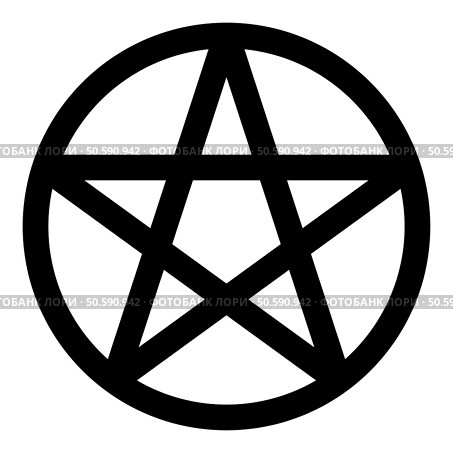 Pentakl Neopagan Wicca Pentacle Neo paganism sign five pointed star in circle inside round Pentagram magic symbol icon black color vector illustration image flat style simple. Pentakl Neopagan Wicca Pentacle Neo paganism sign five pointed star in circle inside round Pentagram magic symbol icon black color vector illustration image flat style. Стоковая иллюстрация, агентство Ingram Publishing / Фотобанк Лори