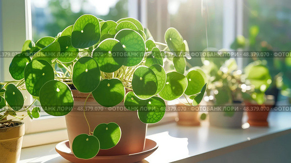 peperomioides chinese money plant ai generated. Стоковое AI-изображение, AI-художник Vectorwin / Фотобанк Лори