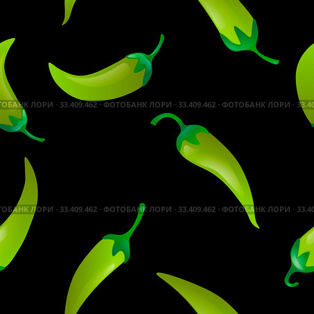 Pepper seamless pattern. Стоковая иллюстрация, иллюстратор Альдана Прокофьева / Фотобанк Лори