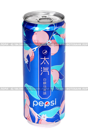 Pepsi White Peach Oolong (2024 год). Редакционное фото, фотограф Art Konovalov / Фотобанк Лори