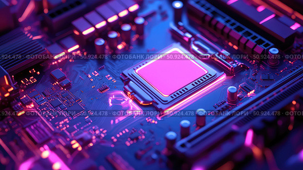 performance lighting up CPU ai generated. Стоковое AI-изображение, AI-художник Vectorwin / Фотобанк Лори