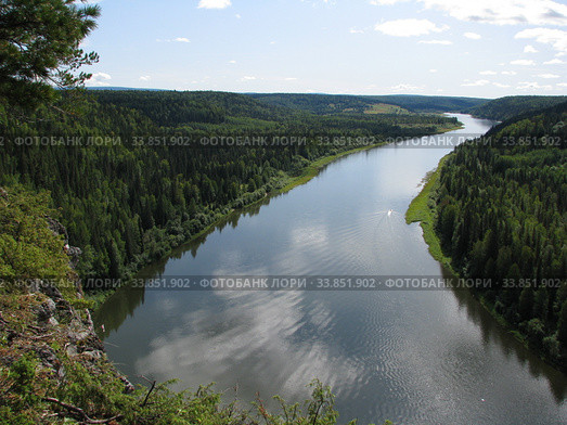 Пермский край, река Вишера. Стоковое фото, фотограф Сергей Березин / Фотобанк Лори