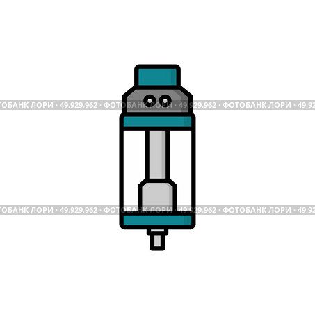 personal vaporizer e-cigarette atomizer tank clearomizer atty. personal vaporizer e-cigarette atomizer tank clearomizer atty vector art. Стоковая иллюстрация, агентство Ingram Publishing / Фотобанк Лори