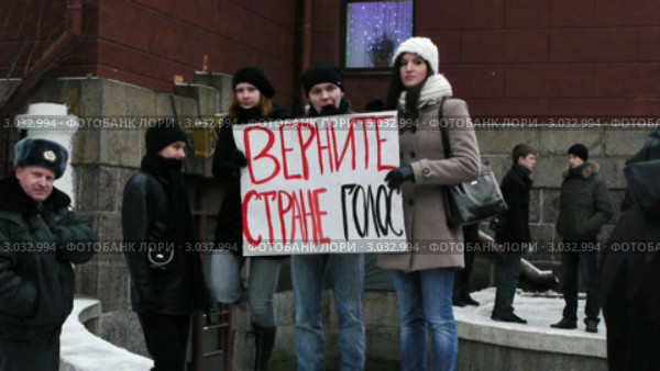 Петрозаводск, протест против фальсификации, 10 декабря 2011. Редакционное видео, видеограф Павел С. / Фотобанк Лори