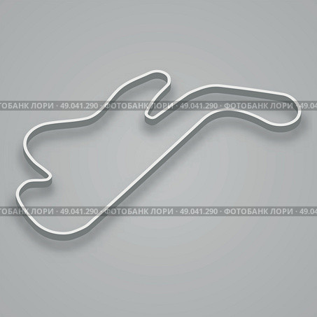 Phillip Island Circuit for motorsport and autosport. Стоковая иллюстрация, иллюстратор Максим Гребешков / Фотобанк Лори