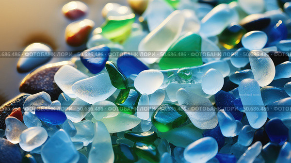 photograph sea glass ai generated. Стоковое AI-изображение, AI-художник Vectorwin / Фотобанк Лори