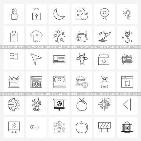 Pixel Perfect Set of 36 Vector Line Icons such as webcam, cam, night, reload, memory Vector Illustration. Стоковая иллюстрация, агентство Ingram Publishing / Фотобанк Лори
