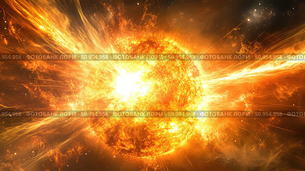 plasma collapsing solar flare ai generated. Стоковое AI-изображение, AI-художник Vectorwin / Фотобанк Лори