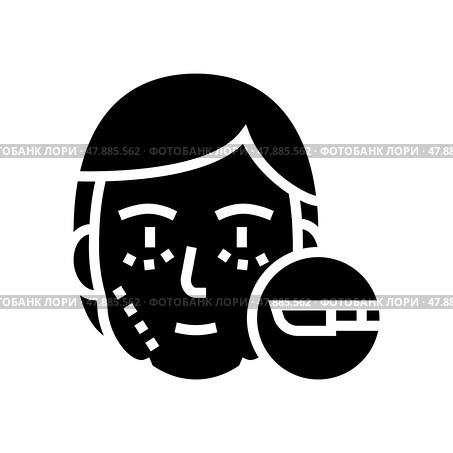 plastic surgery glyph icon vector illustration. Стоковая иллюстрация, иллюстратор Vectorwin / Фотобанк Лори