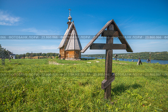 Плёс. Церковь Воскресения Христова на горе Левитана (2016 год). Стоковое фото, фотограф Геннадий Соловьев / Фотобанк Лори