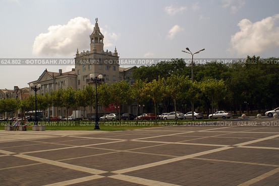 Площадь в Новороссийске (2008 год). Стоковое фото, фотограф Смирнова Лидия / Фотобанк Лори