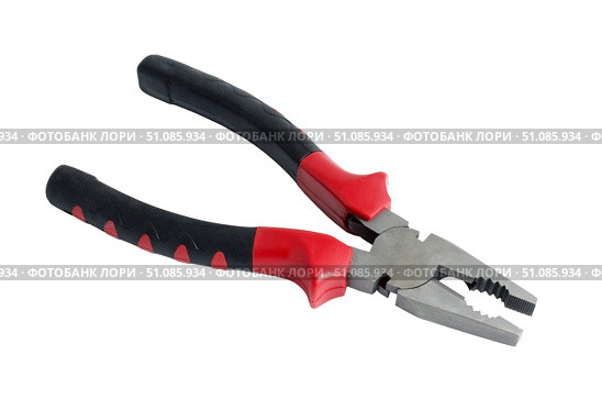 Плоскогубцы на белом фоне. Pliers on a white background. Стоковое фото, фотограф Татьяна Д / Фотобанк Лори