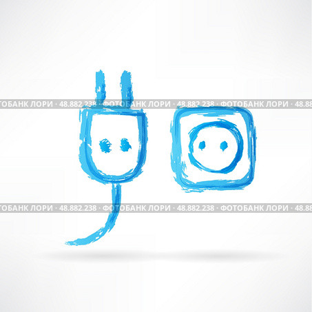plug and socket icon. Стоковая иллюстрация, агентство Ingram Publishing / Фотобанк Лори