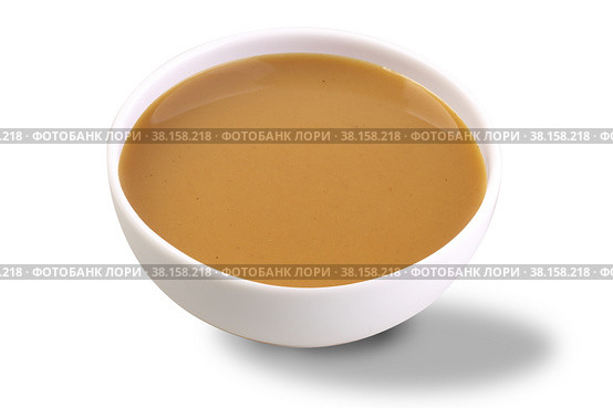 Plum sauce on white background. Стоковое фото, фотограф Марина Володько / Фотобанк Лори