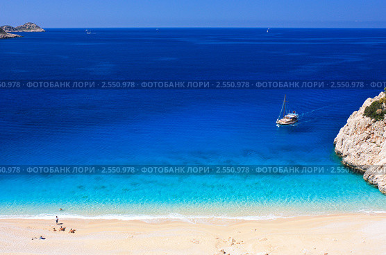 Пляж Капуташ в Турции (Kaputaş Beach) (2011 год). Стоковое фото, фотограф Сергей Якуничев / Фотобанк Лори